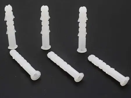 KRIFTON 35mm Plastic Sleeve Wall Plugs, PVC Sleeve Gitti, Wall Column Plug, Screw Sleeve Pack of 100pc ( white, Medium )