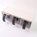 3-piece modular spice storage box set with stand and spoons transparent seasoning containers with - Durable Plastic ( default, OS ).
