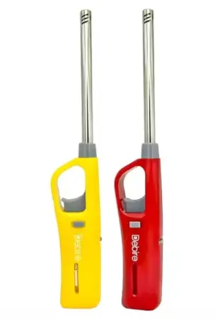 Steel-Plastic Refillable Gas Lighter – Pack of 2 ( multi, OS )