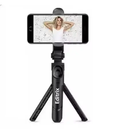 3-in-1 Wireless Bluetooth Selfie Stick XT-02 | Remote Shutter, 360° Rotate, Extendable, Foldable Mini Tripod & Monopod for Smartphones, Black. ( default, Standard )