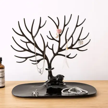 Deer Antlers Jewelry Holder - Elegant Tree Design Jewelry Organizer for Necklaces, Bracelets, and Rings ( default, Standard ).