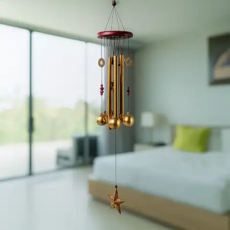 Dragonfly Wind Chime – Outdoor Garden & Patio Hanging with Soothing Tones (1 Pc) ( default, Standard )