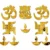 Ganesha Combo Golden Mirror Wall Sticker ( default, OS )