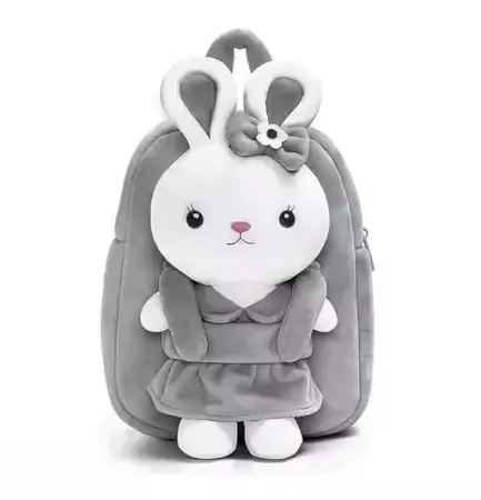 Kids Velvet School Bag – Plush Backpack ( default, OS )