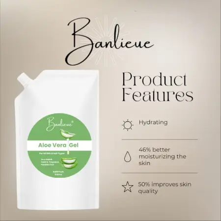 Banlieue Aloe Vera Gel Refill Pack | Pure & Natural Skincare Solution for All Skin type 500ml ( white, 500ml )
