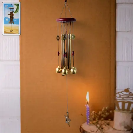 Dragonfly Wind Chime – Outdoor Garden & Patio Hanging with Soothing Tones (1 Pc) ( default, Standard )