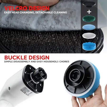 7-in-1 Electric Spin Scrubber Cleaning Brush with Extension Handle ( default, OS )