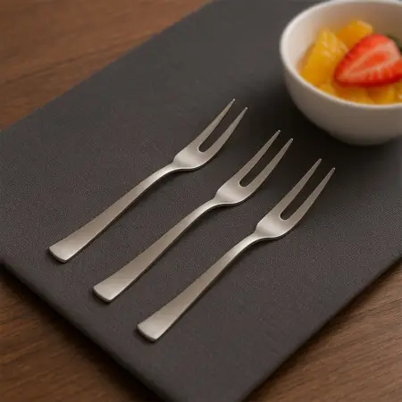 Apex Premium Stainless Steel Fruit Fork Set (6 Pc) ( default, OS )
