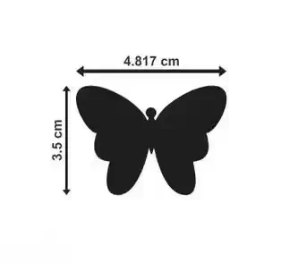 Plouf 35 Butterfly Silver Acrylic Mirror Wall Sticker ( default, OS )