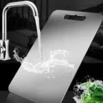 Self-Adhesive L-Shape Bathroom Corner Shelves – Wall Mounted Metal Washroom & Kitchen Organizer, Black (Pack of 2). ( default, Free Size )