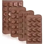 Silicone Multipurpose Moulds | Flexible & Durable Baking, Resin, Chocolate & Craft Moulds | Free Size (Pack of Multipack) ( default, Standard )