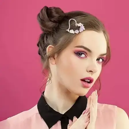 Korean Style Flower Metal Hair Lock Pin for Women & Girls – Hair Accessories ( default, OS )