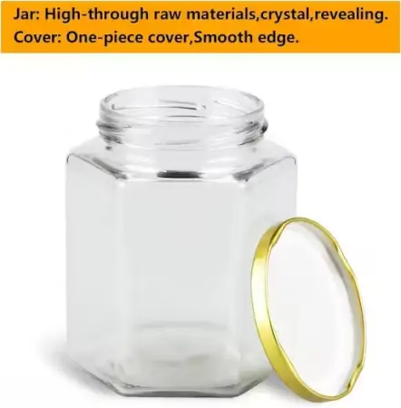 Clears Hexagonal Glass Jar 250ml Set – Glass Dry Fruit Jar ( default, OS )