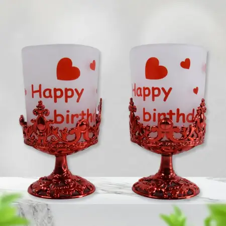 Stylish Tealight Holder Set – Decorative Candle Diya Stand for Home, Diwali & Festival Décor (2 Pc / Mix Design). ( default, Standard )
