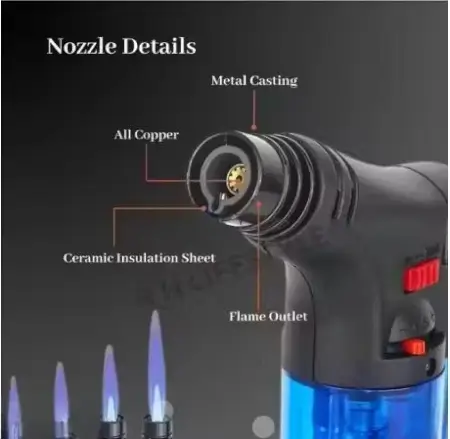MULTICOLOUR Adjustable Jet Flame Gas Lighter ( default, Standard )