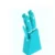 Kitchen Knife Set with Stand – 4 Knives & 1 Peeler | ABS Plastic Stand | Women’s 1st Choice | Blue ( default, Standard ).