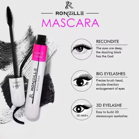 2-in-1 Mascara for Women – Volumizing & Lengthening Smudge-Proof Mascara ( default, Standard )