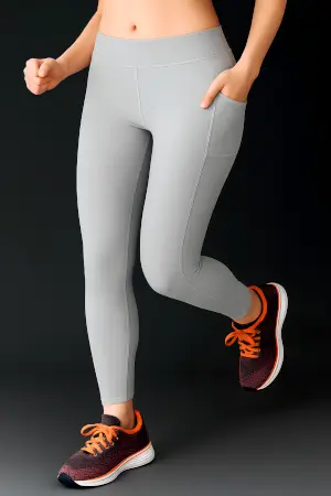 Premium Quality Yoga Tights | Breathable & Stretchable Gym Leggings | Activewear Pants for Girls or Women ( grey, S )