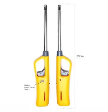Steel-Plastic Refillable Gas Lighter – Pack of 2 ( multi, OS )