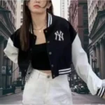 Stylish NY Varsity Jacket – Women’s Fleece Outerwear ( default, S )