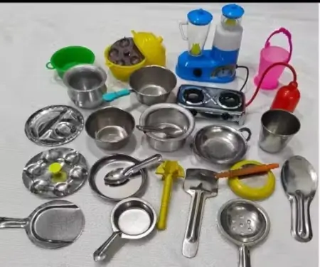 Miniature Steel Kitchen Toy Set for Kids (3-4 years) ( default, OS )