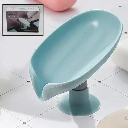 Soap Holder Stand Self Draining Soap Dish Holder Soap Box (1 Pc) ( default, Standard ).
