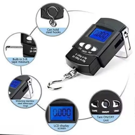 Digital Weighing Machine 10g-50Kg Portable Hanging Scale ( default, OS )