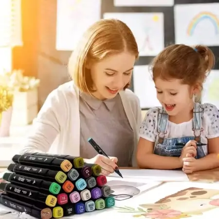 24 Pcs Dual Tip Markers Set ( default, Standard )