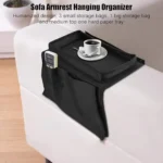 Sofa Arm Rest Hanging Storage Bag, Storage Bag for Sofa Ideal for Sorting Magazines iPad Books (Black) ( black, Standard ).