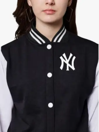 Stylish NY Varsity Jacket – Women’s Fleece Outerwear ( default, S )