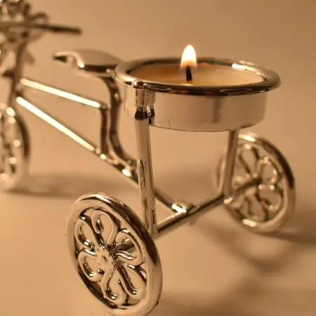 Cycle Tealight Candle Holder – Decorative Diya Stand for Diwali, Home Decor & Festive Gifting (1 Pc). ( default, Standard )