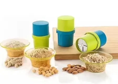 Dry Fruit Cutter, Slicer, Grinder, Chocolate Cutter and Butter Slicer with 3 in 1 Blade ( yellow, OS )