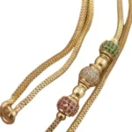 1 Gram Gold Plated MOP Chain Necklace for Women and Men with Cubic Zirconia ( default, Standard ).