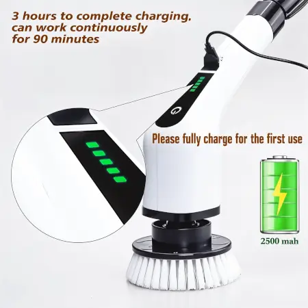 7-in-1 Electric Spin Scrubber Cleaning Brush with Extension Handle ( default, OS )