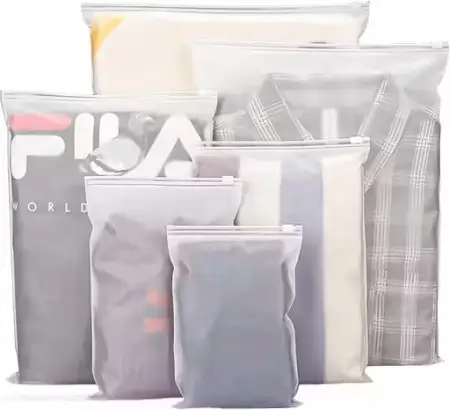 17-Piece Travel Organizer Packing Bags Set for Men & Women – Luggage, Laundry, and Clothes Pouches (Small, Medium, Large, XS). ( white, Free Size ).