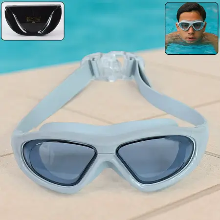 Knx Premium Wide Vision Swimming Goggles with Anti-Fog & UV Protection ( default, OS )