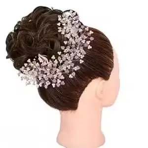 Shimmering Tyara Floral Hair Accessory – Pink ( white, OS )