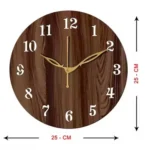 Decor 001-Wenge 25x25cm Wooden Wall Clock | Designer Analog Wall Clock for Home & Office Decor ( default, Standard ).