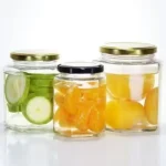Clears Hexagonal Glass Jar 250ml Set – Glass Dry Fruit Jar ( default, OS )