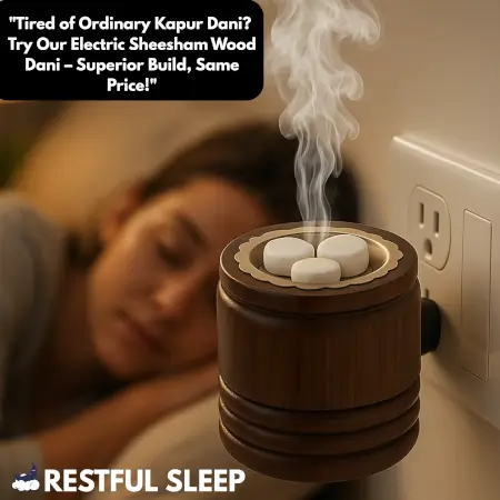 DIVYA SUGANDH Kapoor dani Electric Kapoor Kapur dani Camphor dani Kapoor Burner for Home Fragrance Room Freshener/Kapur Burner/Kapoor Dispenser/Camphor Holder for Pooja, Meditation Sheesham