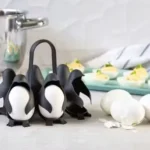 3 IN 1 Penguin Shaped Egg Cooker & Storage Holder (Pack of 2) ( black, OS )