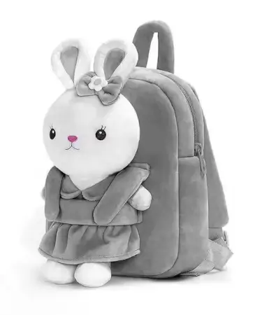 Kids Velvet School Bag – Plush Backpack ( default, OS )