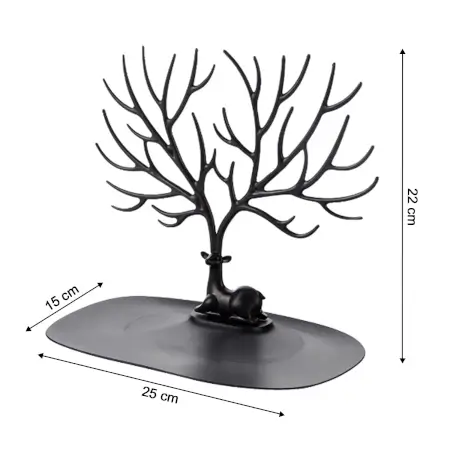Deer Antlers Jewelry Holder - Elegant Tree Design Jewelry Organizer for Necklaces, Bracelets, and Rings ( default, Standard ).